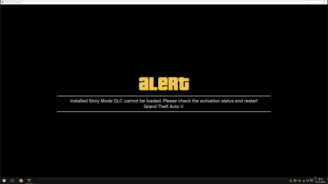 Failed to load game. Be loaded. Failed to start GTA 5. The requested content cannot be loaded.. Hard Mode DLC.